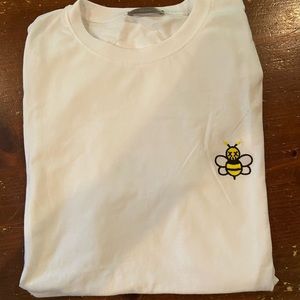 Mens Custom Luxury T Shirt Bee Black and White Size Medium